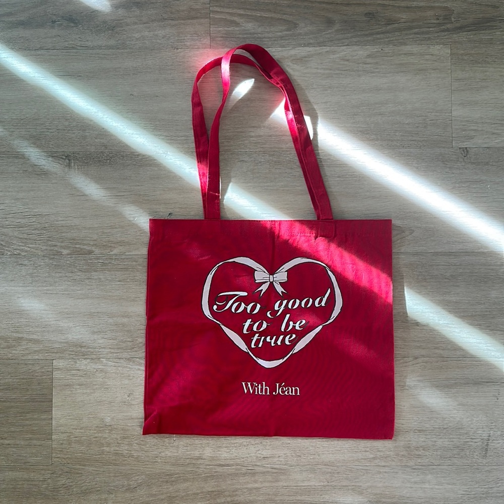With Jéan Tote Bag | Too Good to be true